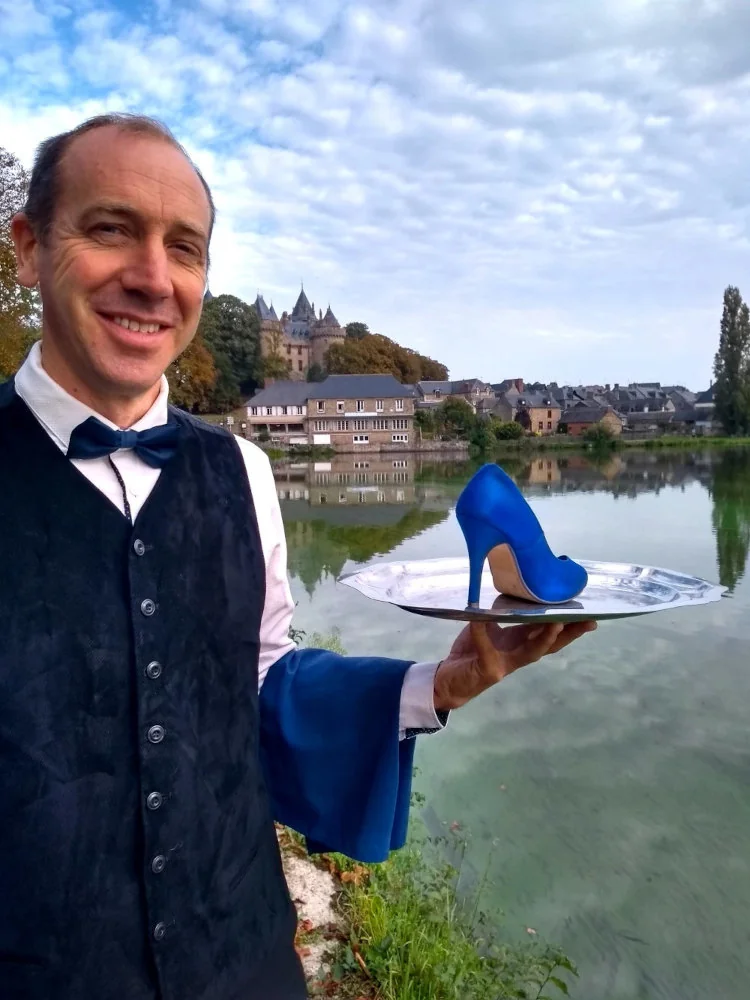 chaussure bleue